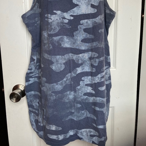 Paisley Sky Maternity tank top cap print blue tie large - Picture 4 of 4